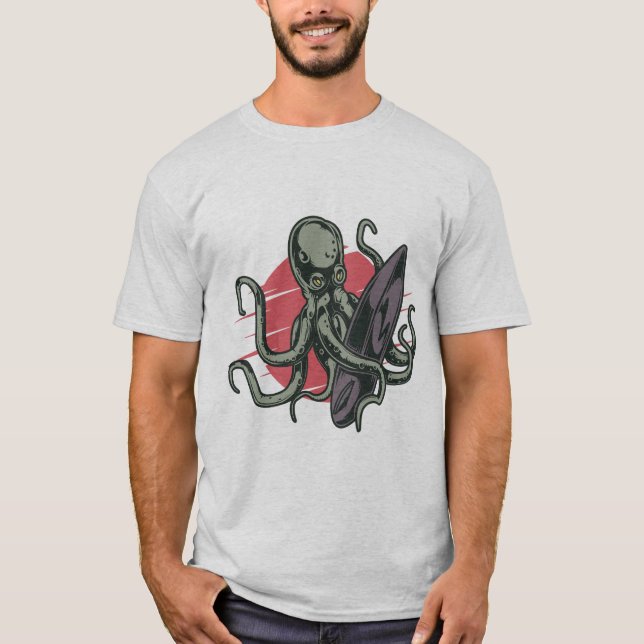 Surfa Klubb California - Octopus T Shirt (Framsida)