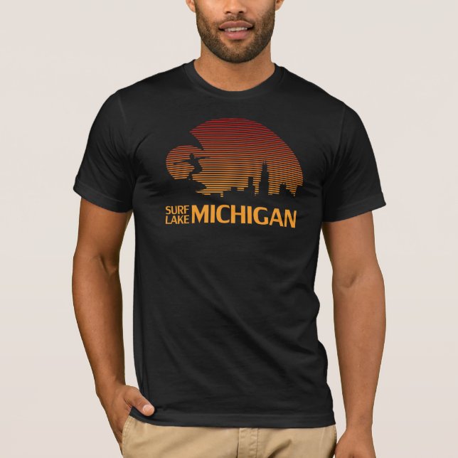 Surfa Lake Michigan! T-shirt (Framsida)