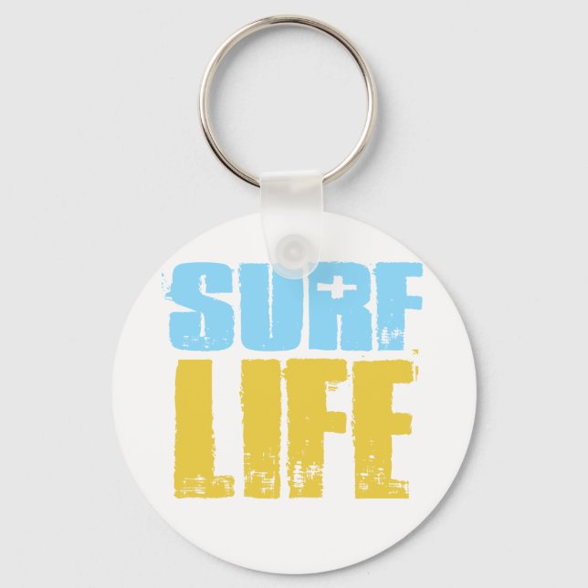 Surfa Life Beach Surfer Stil Nyckelring (Framsida)