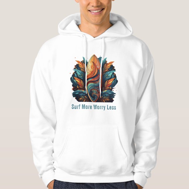 Surfa mer oroande mindre hoodie (Framsida)
