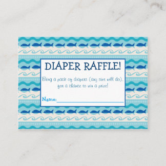 Surfa "N Fishies Diaper Raffle Biljett Tilläggskort