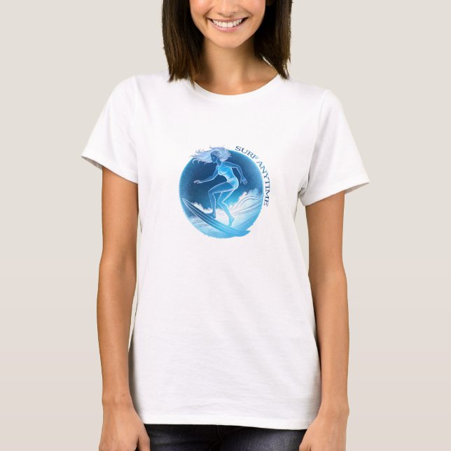 Surfa när som helst t shirt (Framsida)