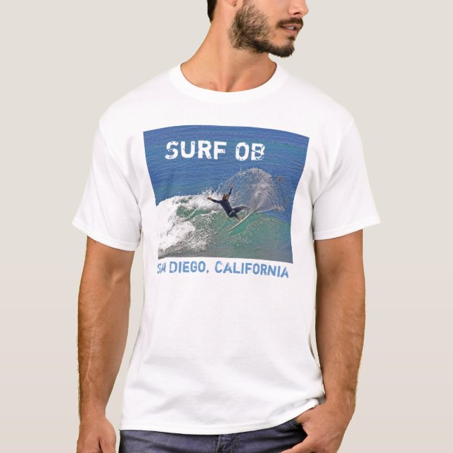 Surfa OB - San Diego Kalifornien T Shirt (Framsida)