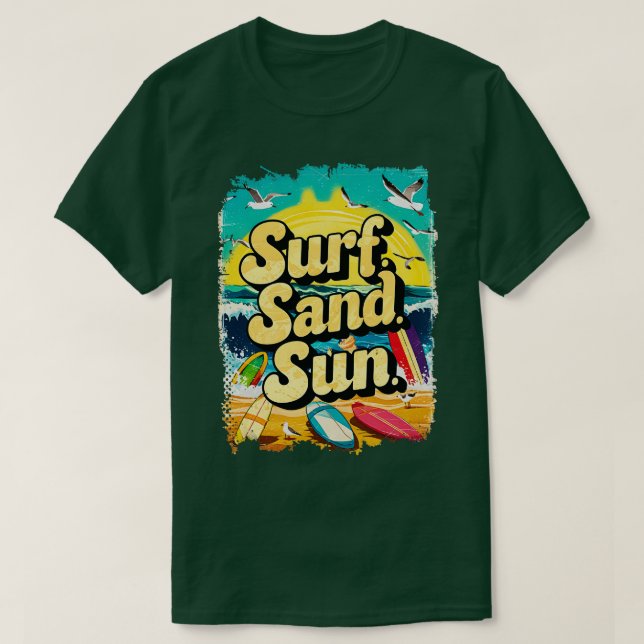 surfa och Sol semester älskare-gåva TShirt 2 T Shirt (Design framsida)
