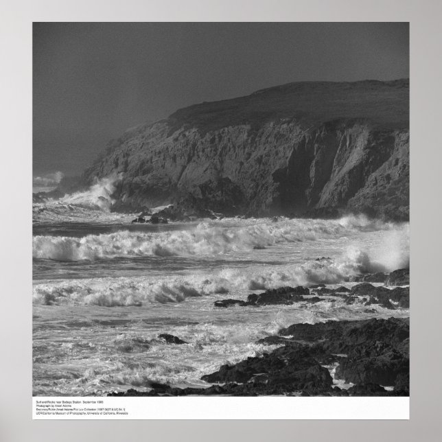 Surfa och Sten nära Bodega Station, 1966 Poster (Framsidan)