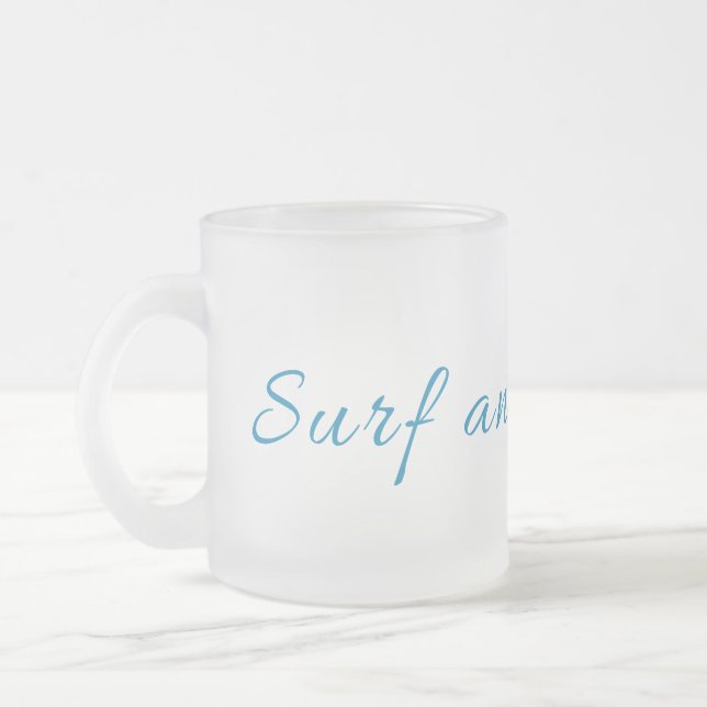 Surfa och Tillåt Surfa Frostad Glasmugg (Vänster)