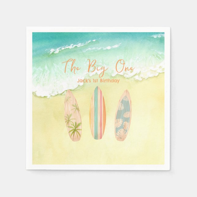 Surfa på den stora surfdagen pappersservett (Framsidan)