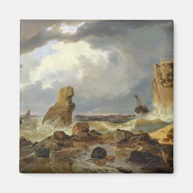 Surfa på Rocky Kusten, 1835 Magnet (Framsidan)