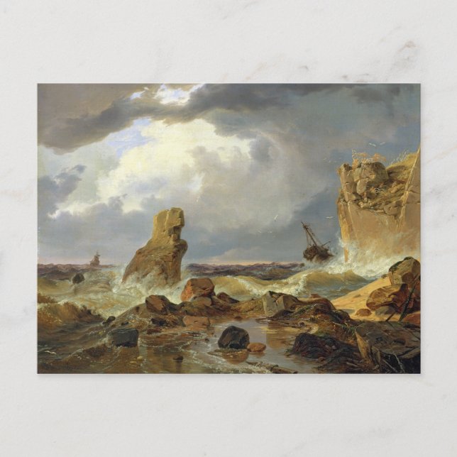 Surfa på Rocky Kusten, 1835 Vykort (Framsida)