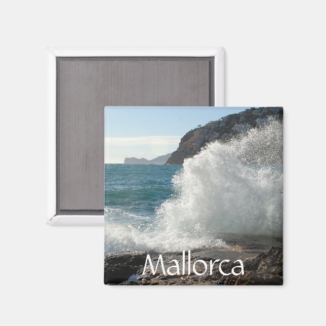 Surfa på Sten, Mallorca, Spanien Magnet (Front/Back)