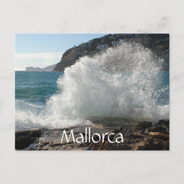 Surfa på Sten, Mallorca, Spanien Vykort (Framsida)