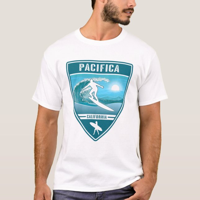 Surfa Pacifica California T Shirt (Framsida)