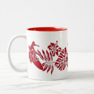 Surfa Pareau Hawaiian Hibiscus Band Två-Tonad Mugg