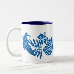Surfa Pareau Hawaiian Hibiscus Band Två-Tonad Mugg