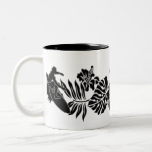 Surfa Pareau Hawaiian Hibiscus Band Två-Tonad Mugg