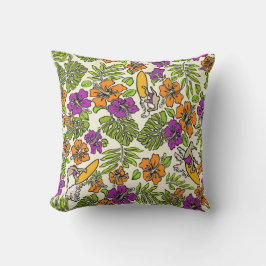 Surfa Pareau Hawaiian Hibiscus Surfing - Violet Kudde