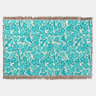 Surfa Pareau Hawaiian Hibiscus Throw Blankets Filt