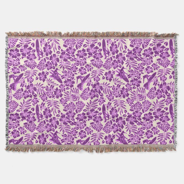 Surfa Pareau Hawaiian Hibiscus Throw Blankets Mysfilt (Framsidan)