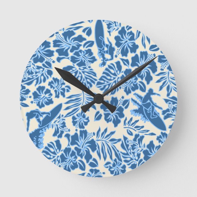 Surfa Pareau Hawaiian Wall Clocks Rund Klocka (Framsida)