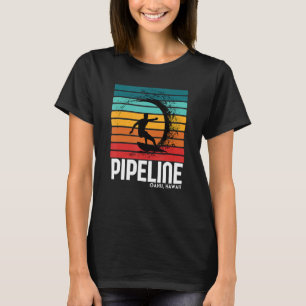 Surfa Pipeline Oahu Beach Vintage Retro Surfing T Shirt