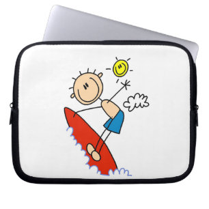 Surfa pojkestick figur laptop fodral