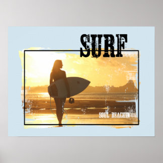 Surfa Poster Surfer Girl