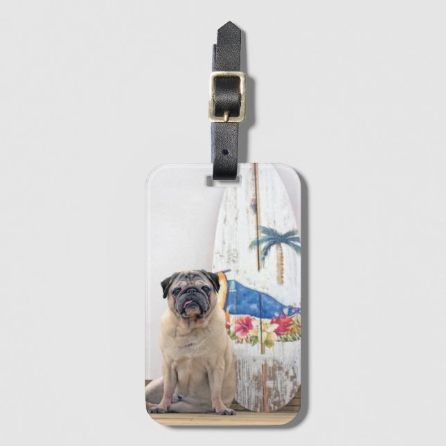 Surfa Pug Bagagebricka (Framsida vertikal)