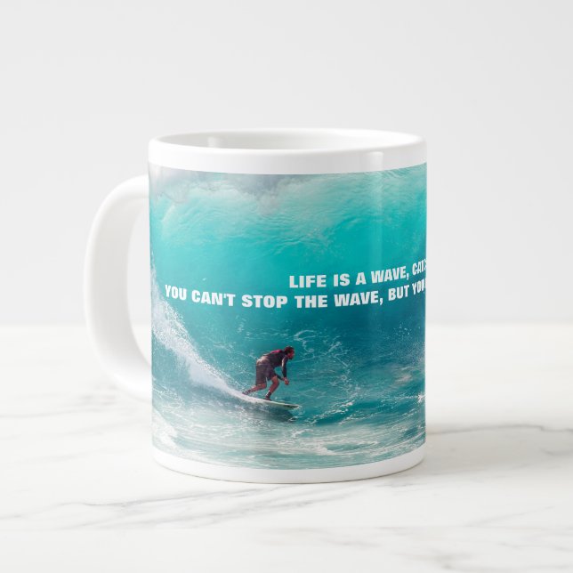 SURFA QUOTE POSTER två ton Godisskål Jumbo Mugg (Framsida vänster)