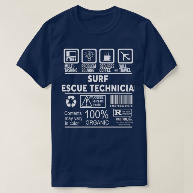 SURFA RÄDDING TECHNICIAN NICE DESIGN 2017T T SHIRT (Design framsida)