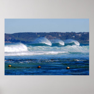 Surfa Rollin - Newcastle Beach NSW Australia Poster