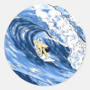 Surfa Runt Klistermärke