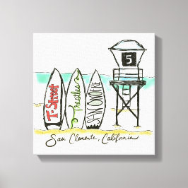 Surfa San Clemente Canvas Wall Art