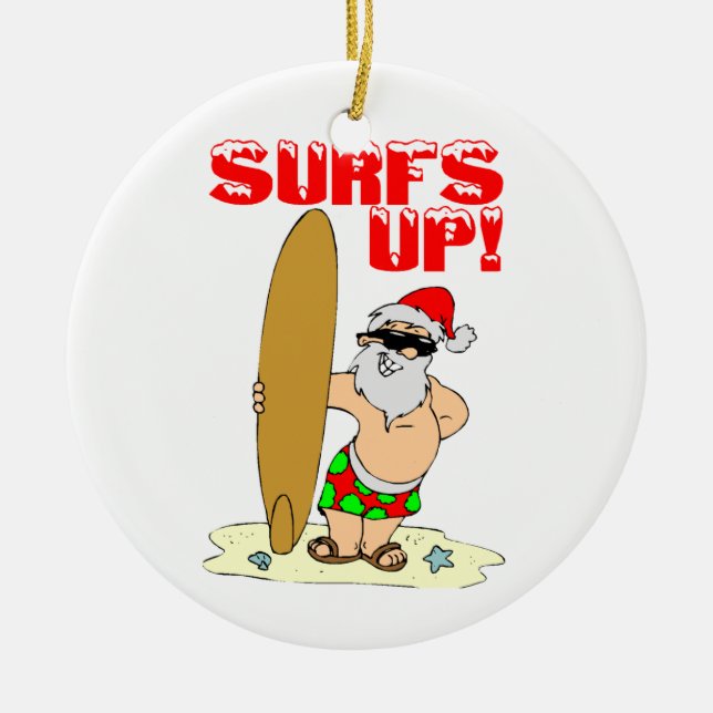 Surfa Santa Julgransprydnad Keramik (Framsidan)