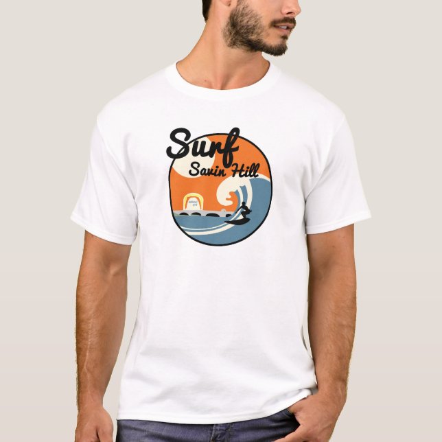 Surfa Savin Backe - Dorchesters favoritstrand! T Shirt (Framsida)