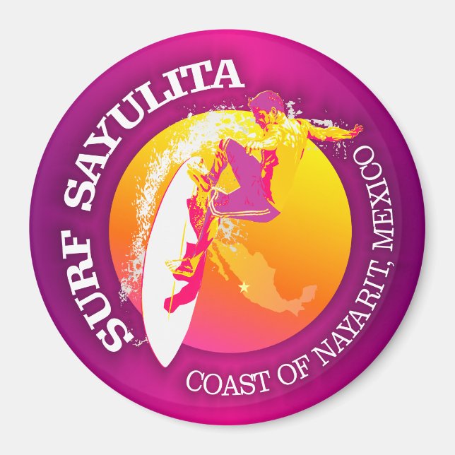 Surfa Sayulita Magnet (Framsidan)