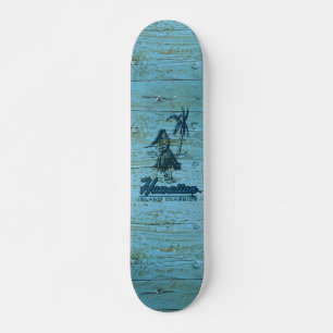 Surfa Shack Hawaiian Faux Wood Skateboard Bräda 20 Cm