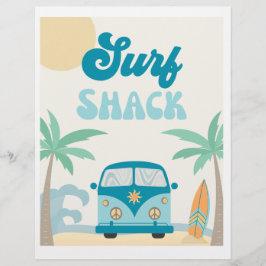 Surfa Shack-tecken | Surfa Party-tecken | Beach Pa