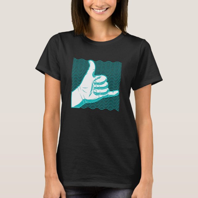 Surfa Shaka Surfa Design T Shirt (Framsida)