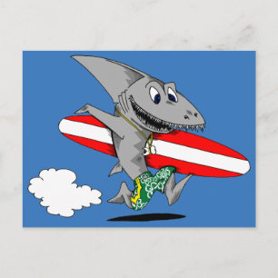 Surfa Shark Vykort