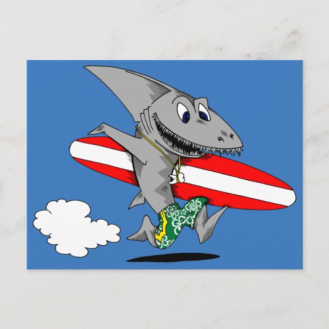 Surfa Shark Vykort (Framsida)