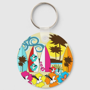 Surfa Shop Surfing Ocean Beach Surfboard Handflata Nyckelring