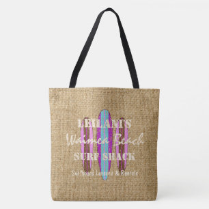 Surfa Sign Anpassa Monogram Hawaiian Beach Bag-num Tygkasse
