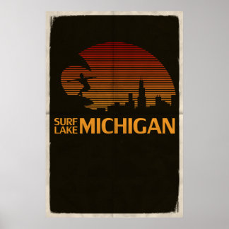 Surfa Sjö Michigan! Poster