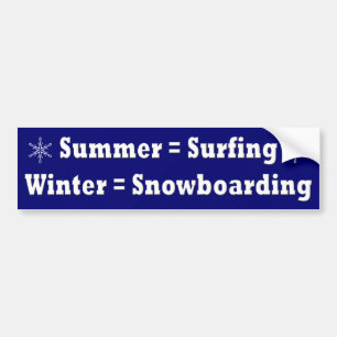 Surfa & Snowboardinglikställandebildekal Bildekal
