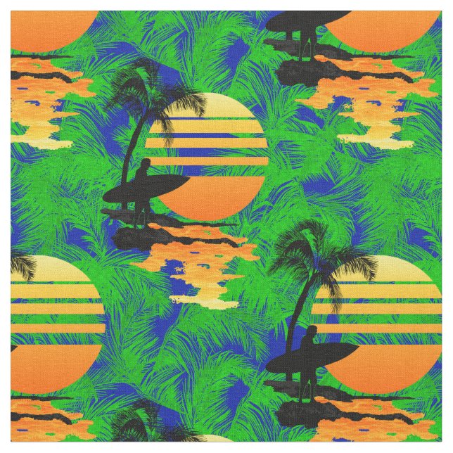 Surfa solnedgång tyg (Närbild)