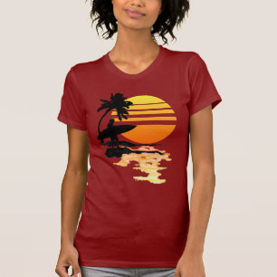 Surfa soluppgång t-shirt