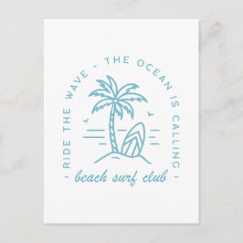 Surfa strand klubb surfande havsestetiska citattec vykort