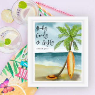 Surfa strand - kort och gåvor från Bokar Poster