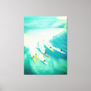 Surfa Surfare Surfing Sea Wave Kanvastryck