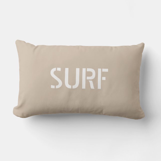 Surfa Surfer Beach Life Beige Lumbarkudde (Framsida)